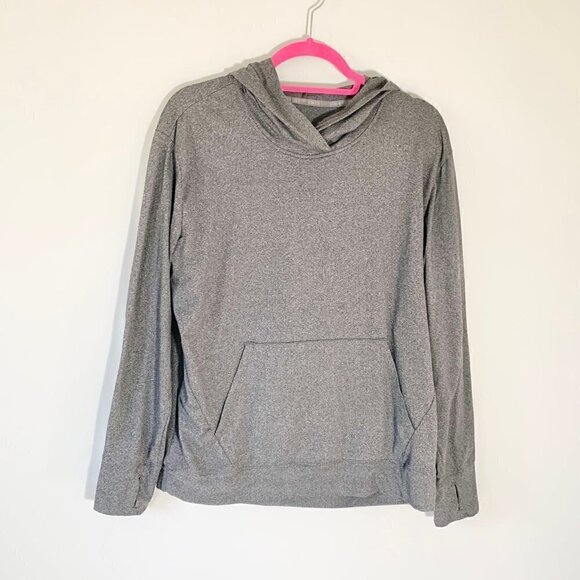 RBX gray long sleeve lightweight hooded pullover top with thumb holes - Picture 1 of 9
